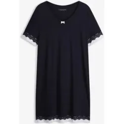 bonprix Nachthemd aus softem Viskose-Mixschwarz 52Damen