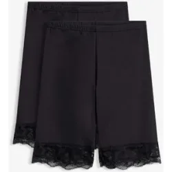 bonprix Anti-Scheuer Radler mit kühlendem Material (2er Pack)schwarz 36Damen
