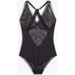 bonprix Body ohne Bügel mit feiner Spitzeschwarz 40Damen