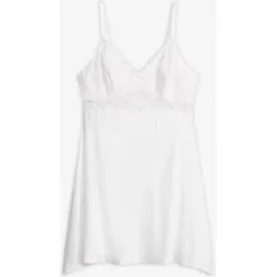 bonprix Negligé aus softem Viskose-Mixweiß 44Damen