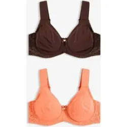 bonprix T-Shirt BH mit Bügel mit ?Bio-Baumwolle (2er Pack)braun 75Damen