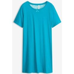 bonprix Kurzes Nachthemd aus softem Viskose-Mixblau 44Damen