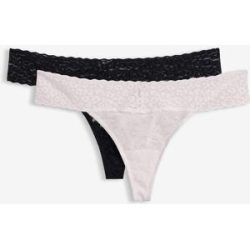 bonprix Tanga String aus Spitze (2er Pack)weiß 32Damen