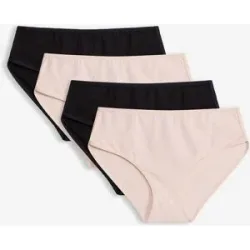 bonprix Maxipanty mit weicher Baumwolle (4er Pack)schwarz 40Damen