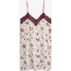 bonprix Satin Negligé mit zarter Spitzeweiß 40Damen
