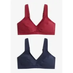 bonprix BH ohne Bügel mit Bio-Baumwolle (2er Pack)rot 95Damen