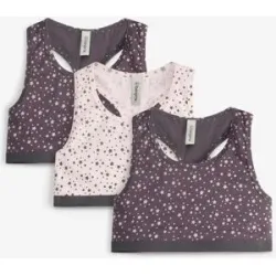 bonprix Bustier mit weicher Baumwolle (3er Pack)grau 140Mädchen