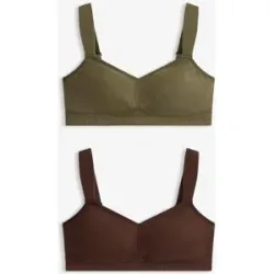 bonprix BH ohne Bügel mit Bio-Baumwolle (2er Pack)braun 85Damen