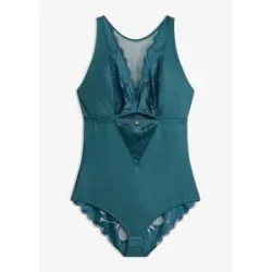 bonprix Medium Shape Body mit Spitzepetrol 36Damen