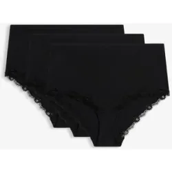 bonprix Highwaist Panty aus Polyamid (3er Pack), seamlessschwarz 36Damen