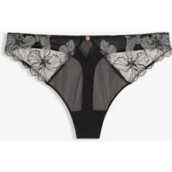 bonprix String mit edler Stickereischwarz 40Damen