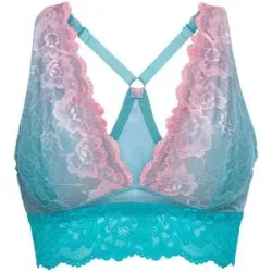 bonprix Bustier mit zarter Spitze im Farbverlaufblau 38Damen