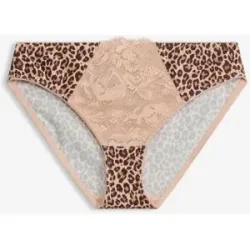 bonprix Slip mit Leopardenmusterbeige 44Damen