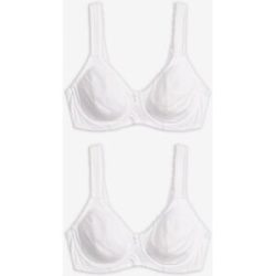 bonprix Minimizer T-Shirt-BH mit Bügel mit Bio-Baumwolle (2er Pack)weiß 90Damen
