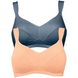 bonprix BH ohne Bügel mit Bio-Baumwolle (2er Pack)orange 100Damen