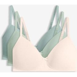 bonprix Schalen-BH ohne Bügel mit Bio-Baumwolle (3erPack)rosa 75Damen