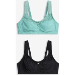 bonprix BH ohne Bügel mit Baumwolle (2er Pack)schwarz 90Damen