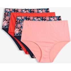 bonprix Highwaist Slip mit Baumwolle (4er Pack)blau 40Damen