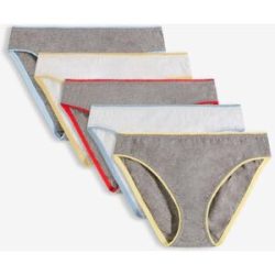 bonprix Slip mit weicher Baumwolle (5er Pack)grau 56Damen