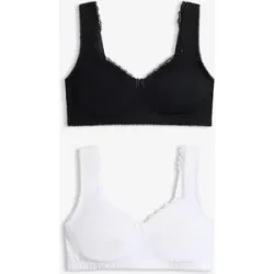 bonprix Minimizer T-Shirt-BH ohne Bügel mit Bio-Baumwolle (2er Pack)schwarz 95Damen