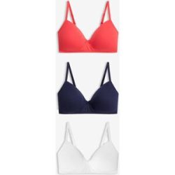 bonprix Schalen-BH ohne Bügel mit Bio-Baumwolle (3erPack)rot 90Damen