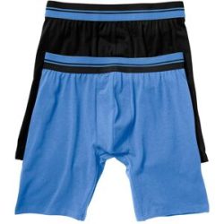bonprix Lange Boxershorts eng mit Baumwolle (2er Pack)blau 10Herren