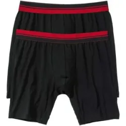 bonprix Lange Boxershorts eng mit Baumwolle (2er Pack)schwarz 10Herren