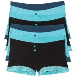 bonprix Damen Boxer (4er Pack)blau 52Damen