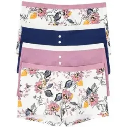 bonprix Boxer mit Bio-Baumwolle und mit Knöpfen (4er Pack)weiß 52Damen