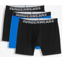 bonprix Boxershorts mittellang, eng mit Baumwolle (3er Pack)blau 10Herren