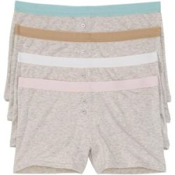 bonprix Damen Boxer mit weicher Baumwolle (4er Pack)weiß 40Damen