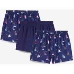 bonprix Jersey Boxershorts aus Bio-Baumwolle (3er Pack)blau 10Herren