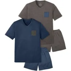 bonprix Shorty mit Baumwolle (4-tlg.Set)grau 44Herren