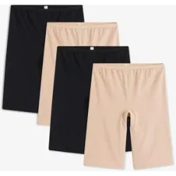 bonprix Lange Damen Boxer mit Bio-Baumwolle (4er Pack)schwarz 36Damen