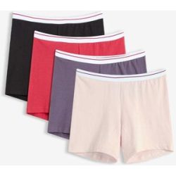 bonprix Damenboxer mittellang mit komfortabler Baumwolle (4er Pack)rosa 48Damen