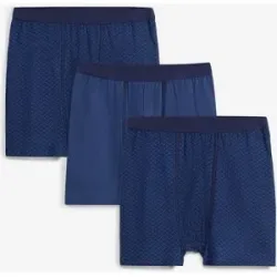 bonprix Mittellange Highwaist Boxershorts eng mit weicher Baumwolle (3er Pack)blau 5Herren