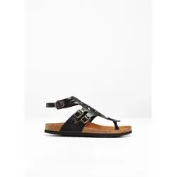 bonprix Bequeme Sandale aus Lederschwarz 39Damen