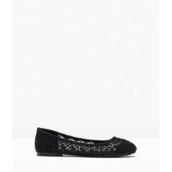 bonprix Ballerinas mit Spitzeschwarz 35Damen