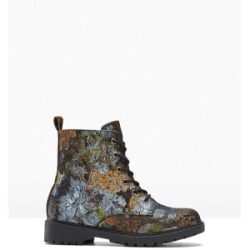 bonprix Schnürboots mit floralem Mustergrün 40Damen