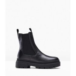 bonprix Chelsea-Boots mit Profilsohleschwarz 36Damen