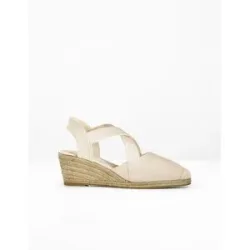 bonprix Keilsandaletten mit elastischen Riemenweiß 36Damen