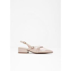bonprix Slingpumps in Lack-Optikbeige 41Damen