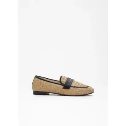bonprix Loafer in Stroh-Optikbeige 36Damen