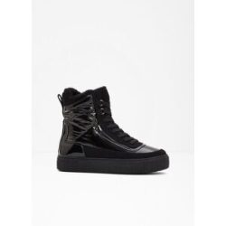 bonprix Gefütterte Schnürbootsschwarz 41Damen