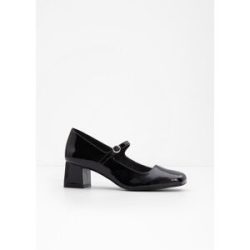 bonprix Spangenpumps in Lack-Optikschwarz 37Damen