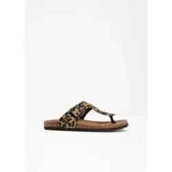 bonprix Zehenstegpantoletten mit bequemem Fußbettbeige 39Damen
