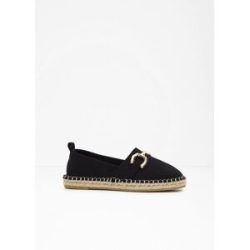 bonprix Espadrilles mit Schnalleschwarz 39Damen
