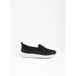 bonprix Komfort-Slip-On-Sneaker mit leichter Sohleschwarz 39Damen
