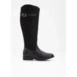 bonprix Weitschaftstiefel mit Schnalleschwarz 37Damen
