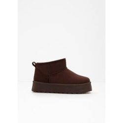 bonprix Gefütterte Plateau-Bootsbraun 37Damen